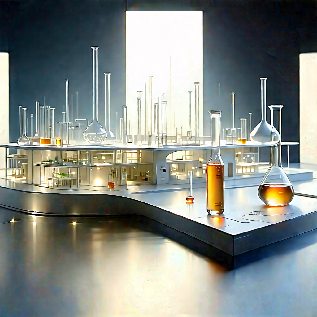 Futuristic Research Laboratory With Image, There