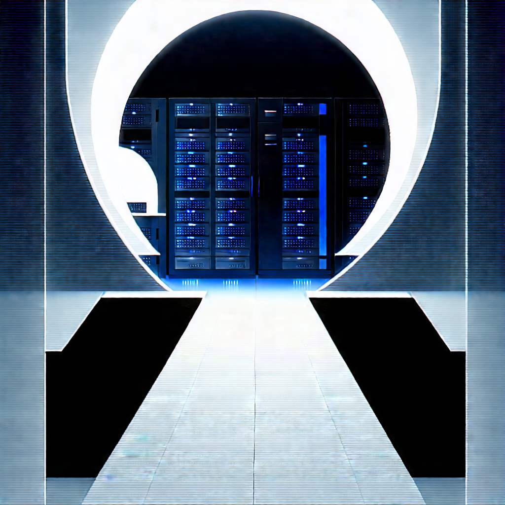 (futuristic:1.18) server room