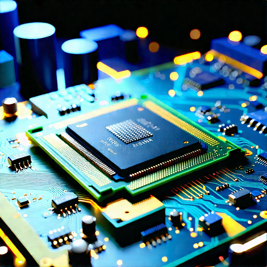 Close-up of microprocessor