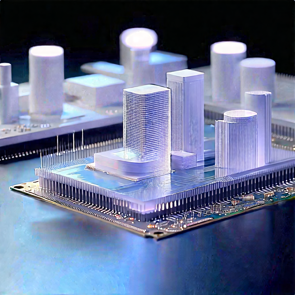 Entertainment Technology In Manufacturing Facility With Cityscape Large