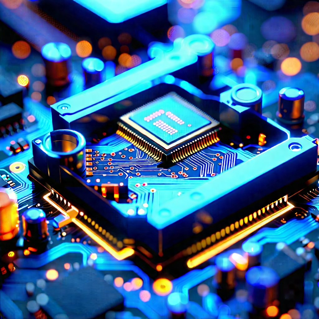 Close-up of electronic circuit