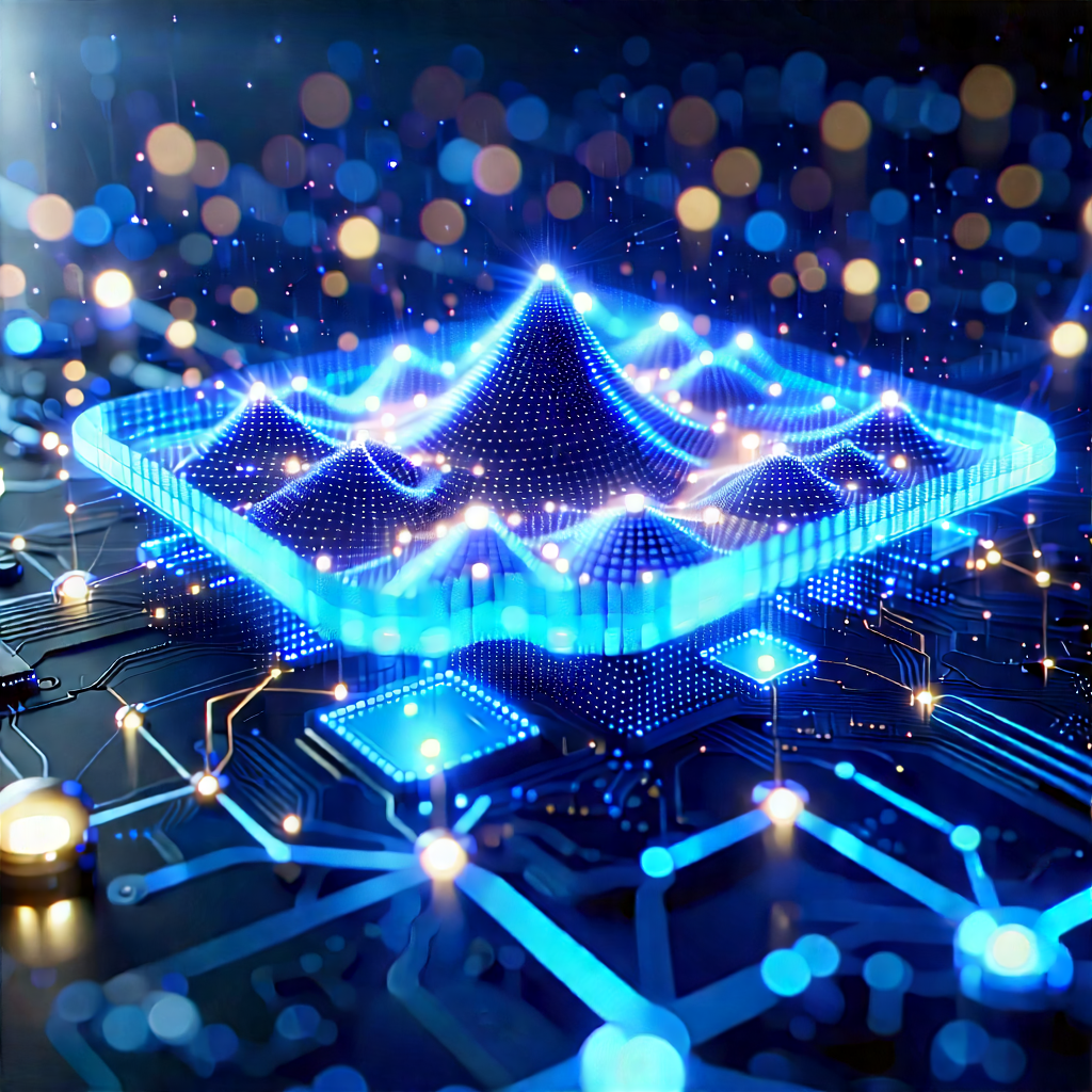 Blockchain Network Visualization With Blue White