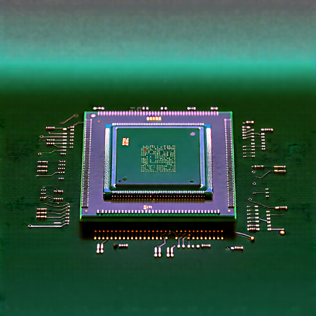 Close-up of microprocessor