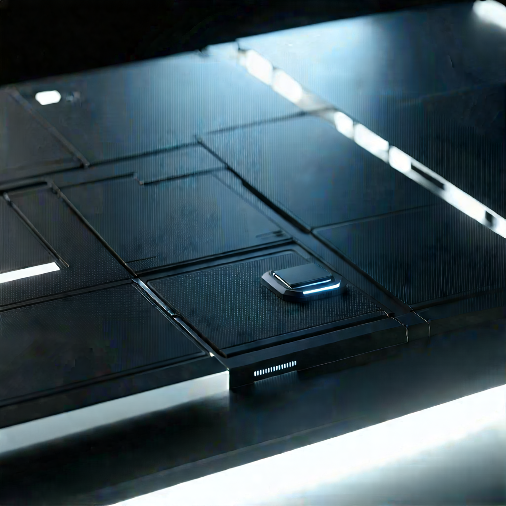 Futuristic digital workspace