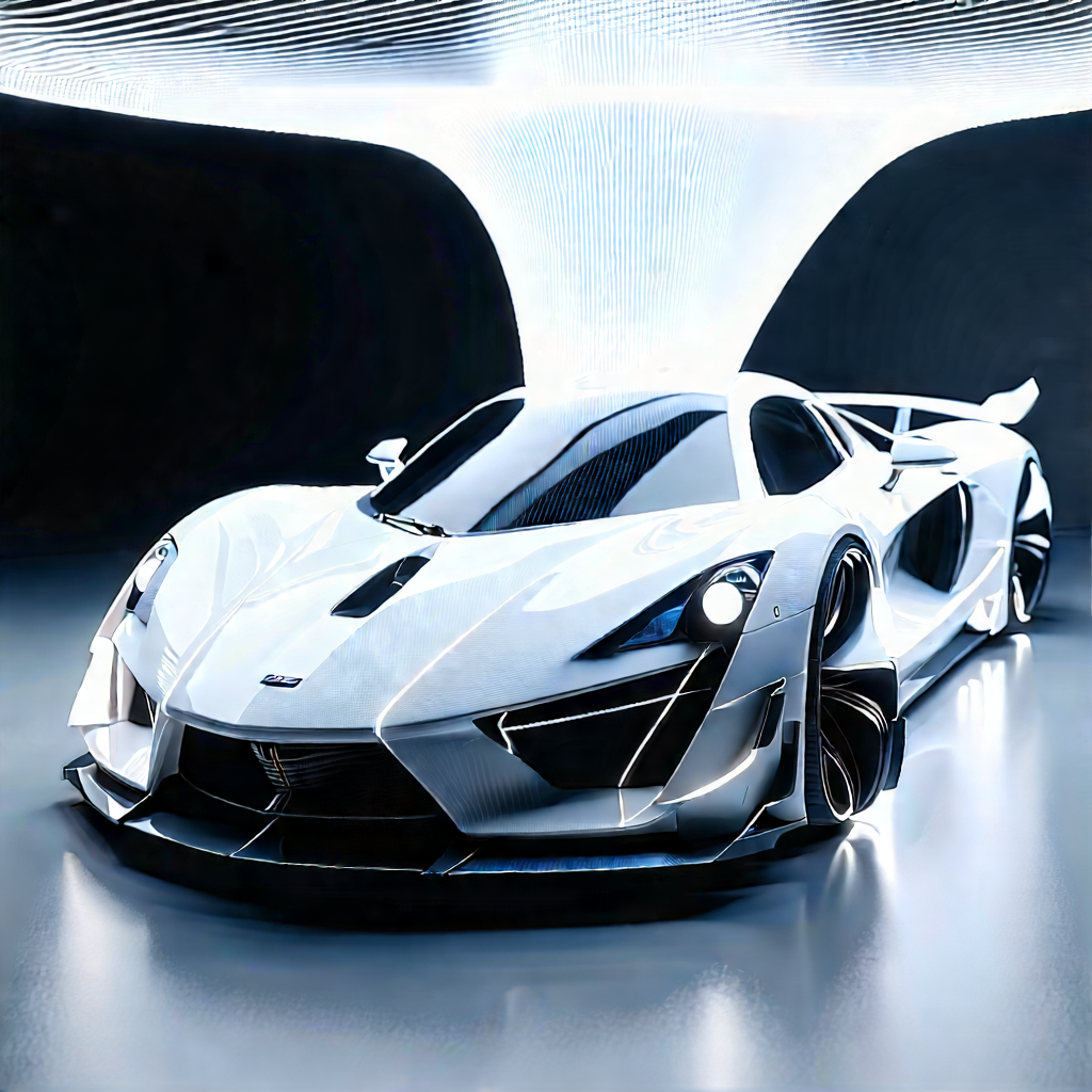 Automotive Technology In Tech Office With White Sports