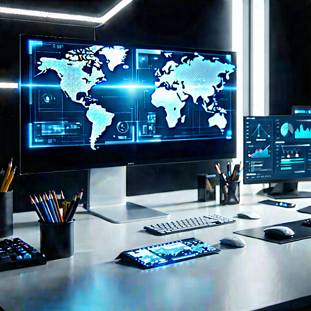 (futuristic:1.42) (digital:1.37) workspace