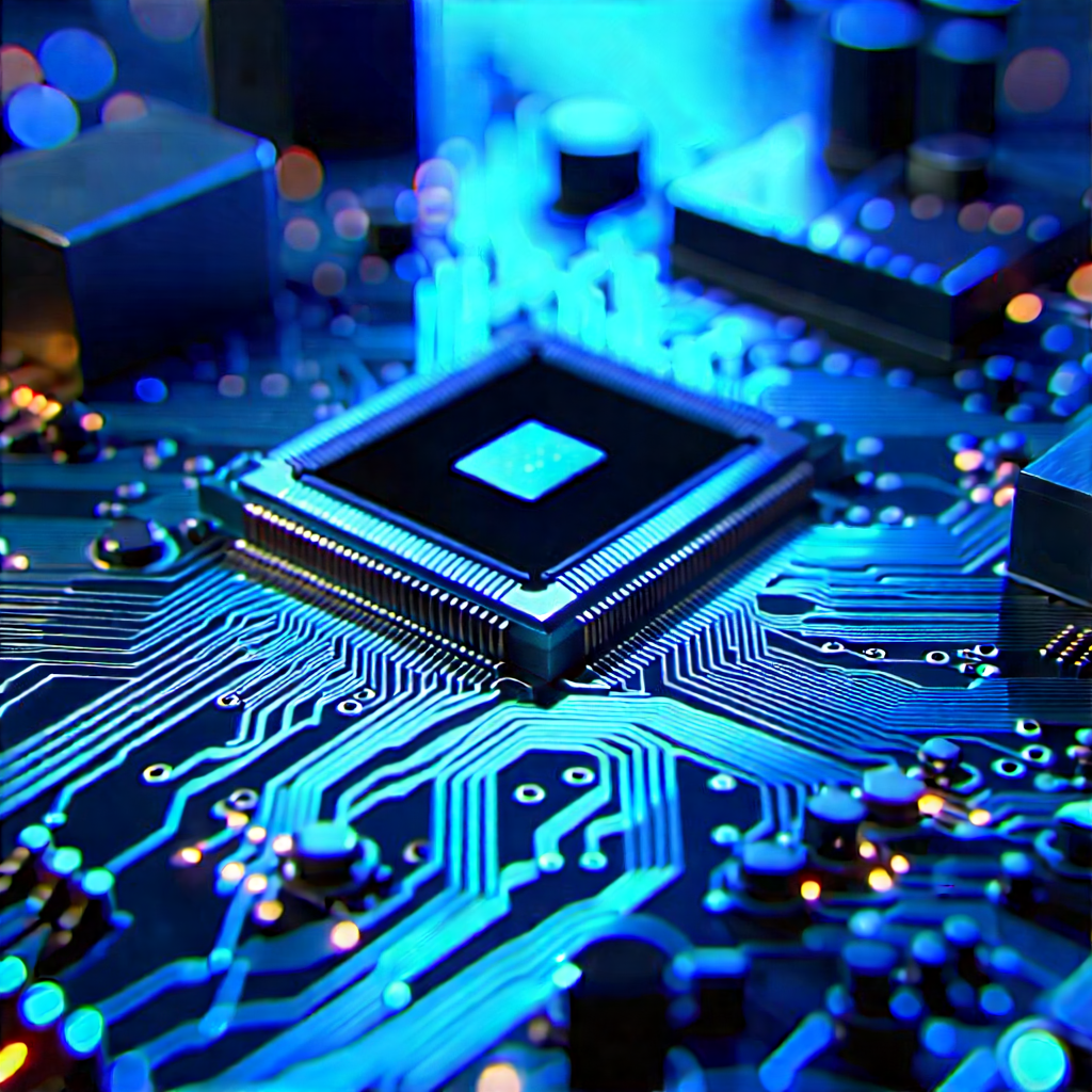 Close-up of electronic circuit