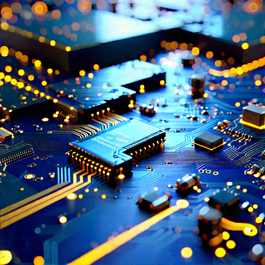 Close-up of electronic circuit