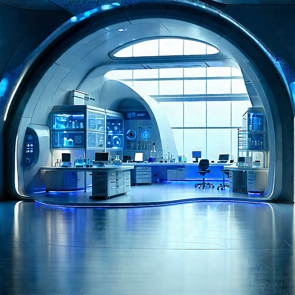 (futuristic:1.35) Research Laboratory With Futuristic Laboratory