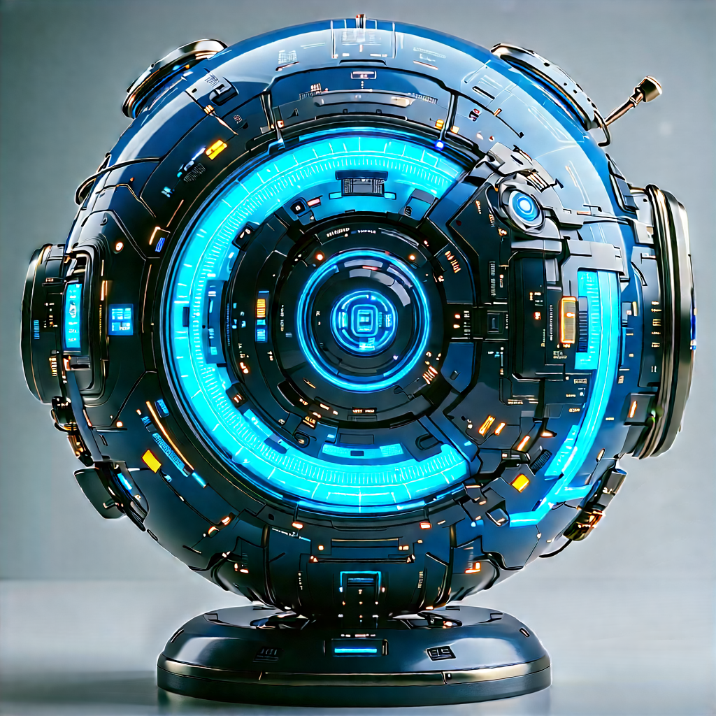 Innovative Communication Tool Design With Futuristic, Blue