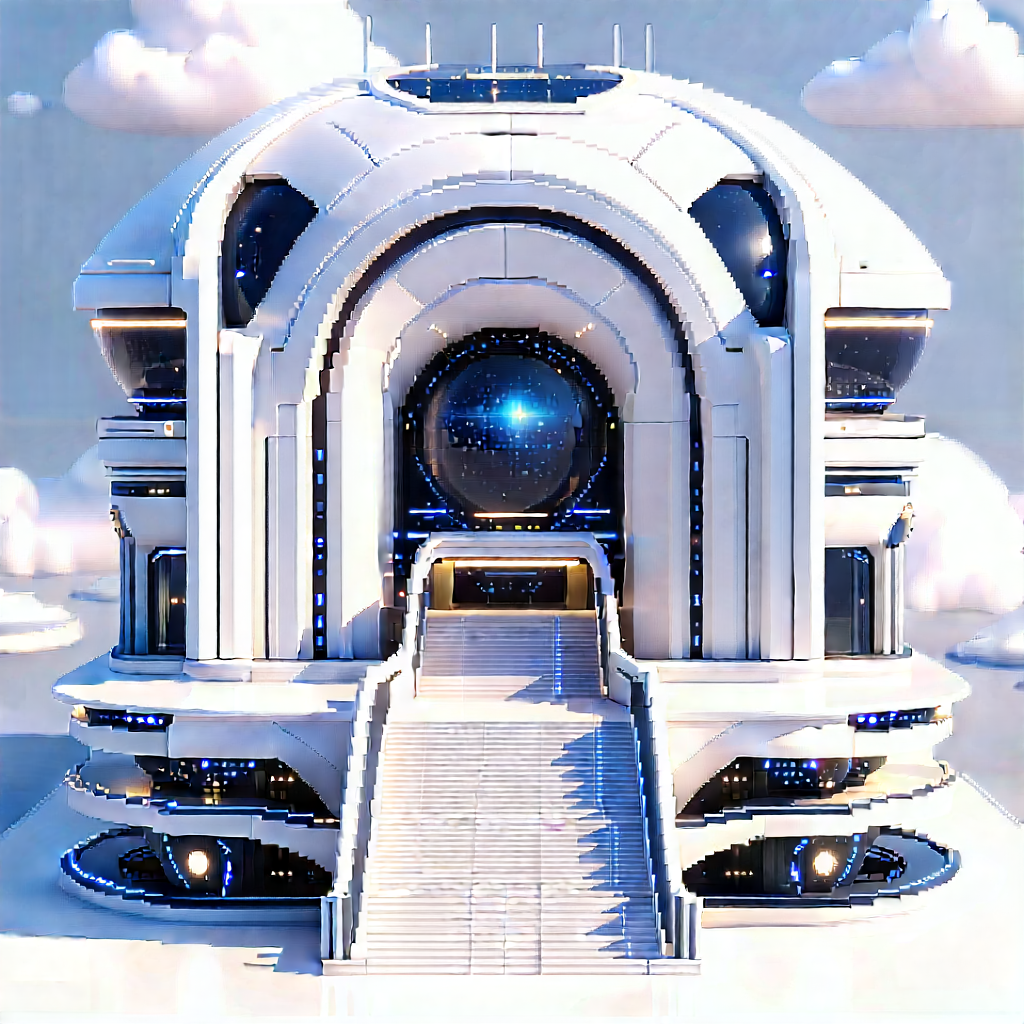 Futuristic Innovation Hub With Large, Futuristic