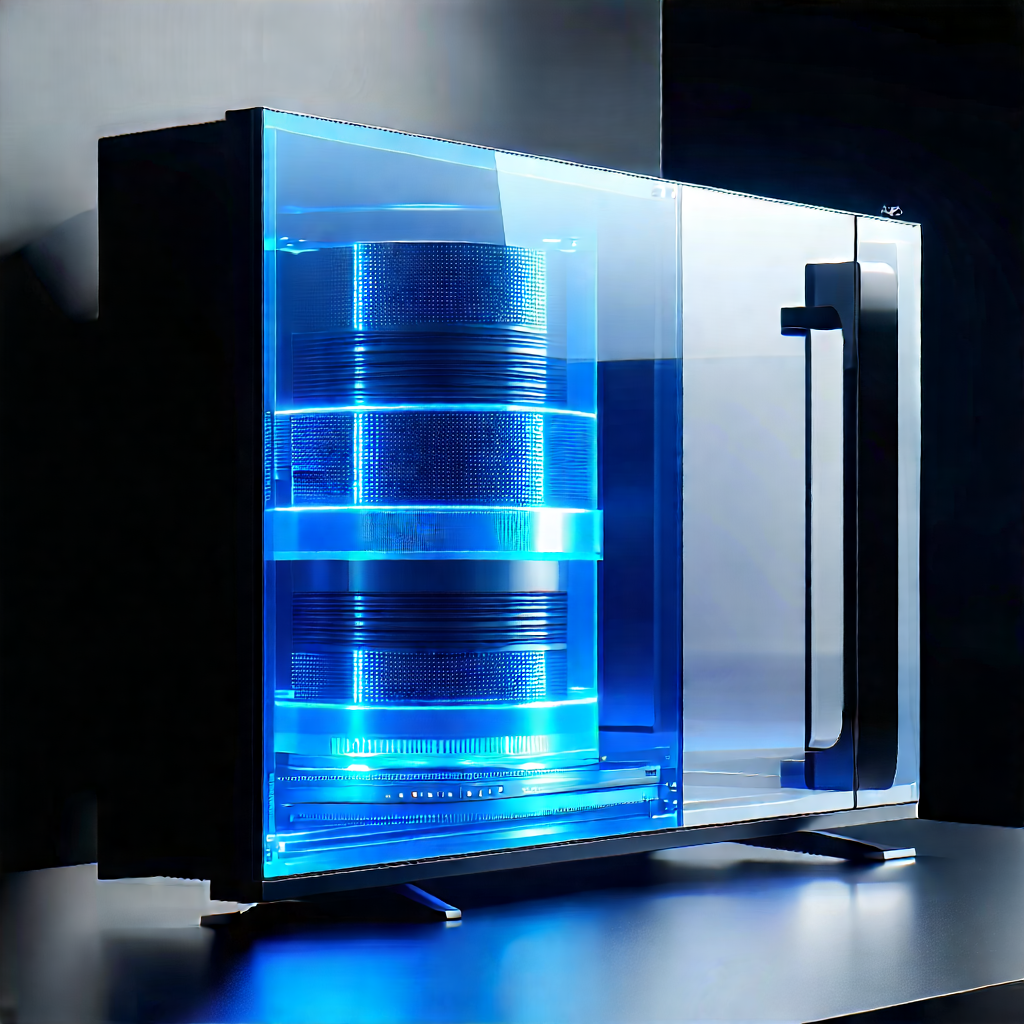 Innovative Smart Appliance Design With Blue Black