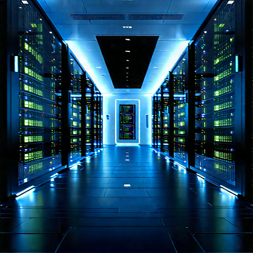 (futuristic:1.16) server room