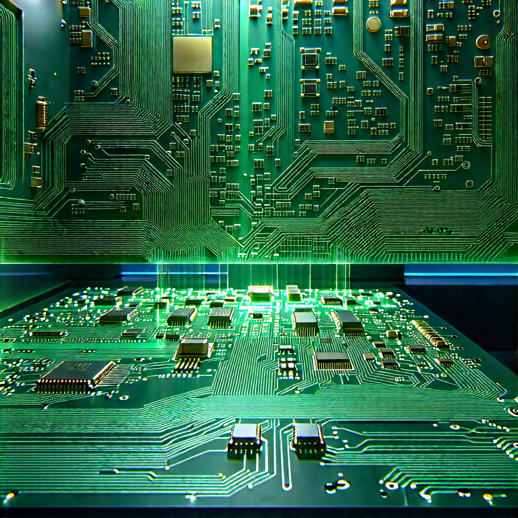 Circuit board with laser scanning