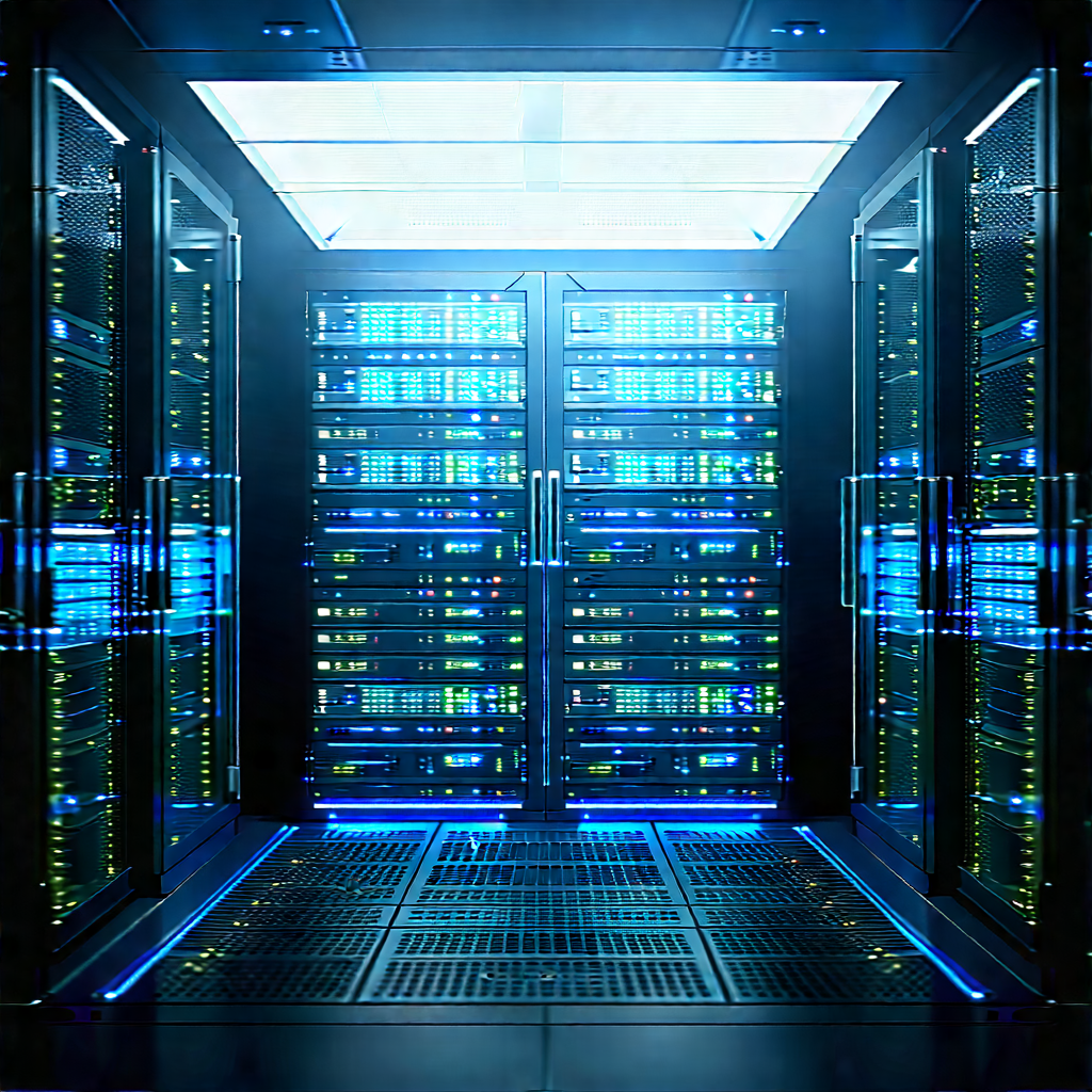 Futuristic Server Room With Image, There