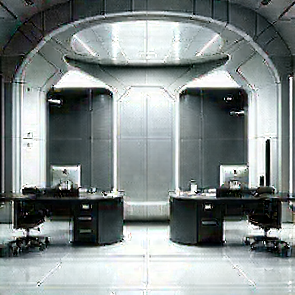 (futuristic:1.16) Tech Startup Office With Image, There