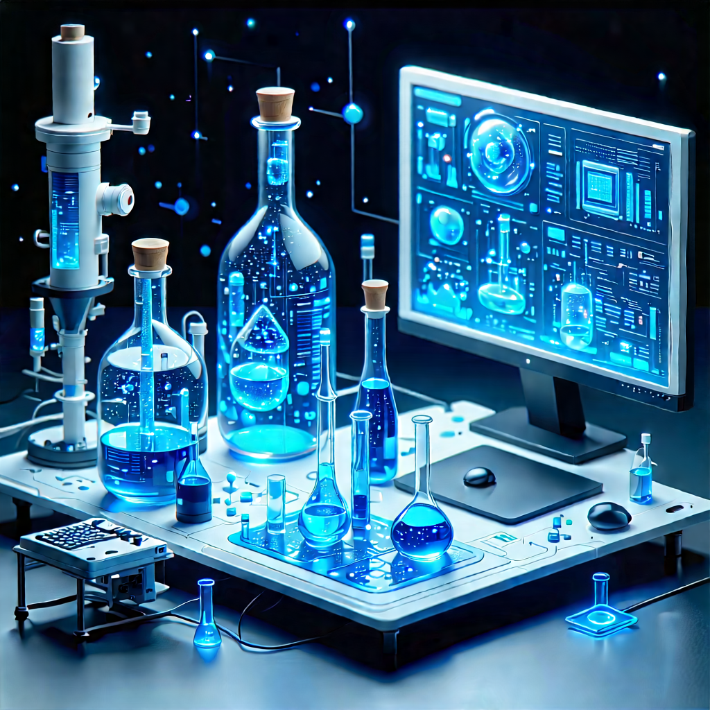 Entertainment Technology In Modern Laboratory With Computer Desk