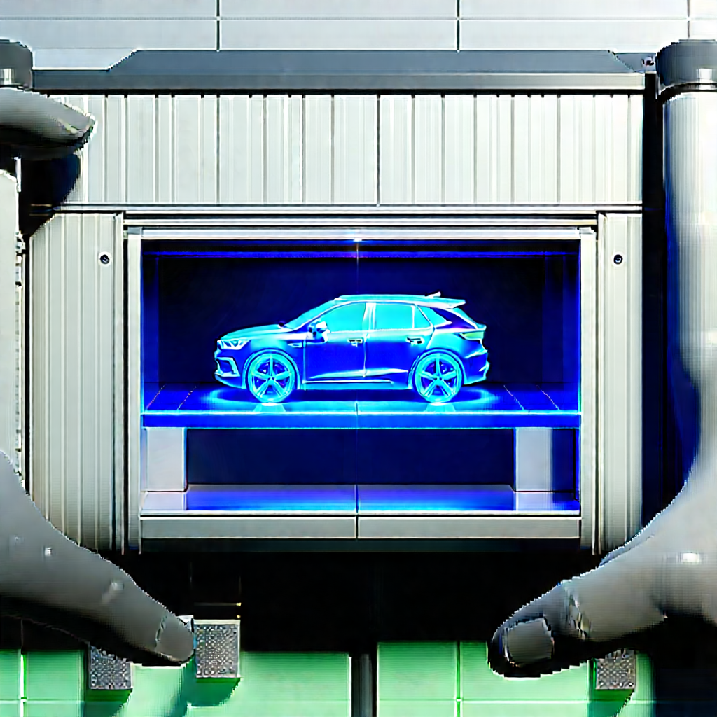 Automotive Technology In Field Deployment With Blue Displayed