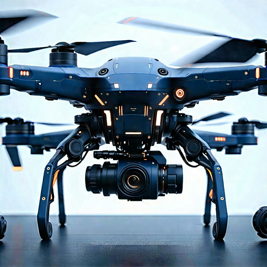 Drone With User Interface With Blue Drone