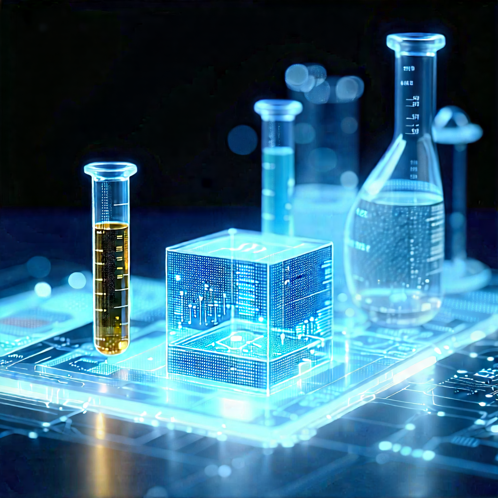 Financial Technology In Modern Laboratory With Image, There