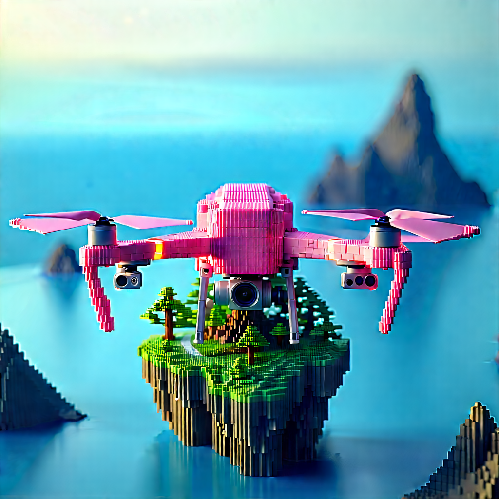 Drone with digital artwork