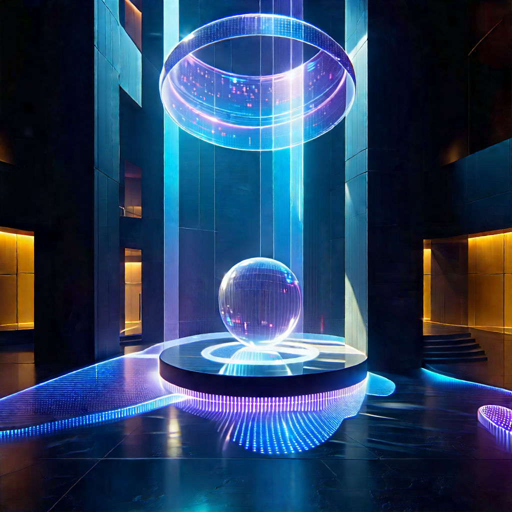 Futuristic innovation hub