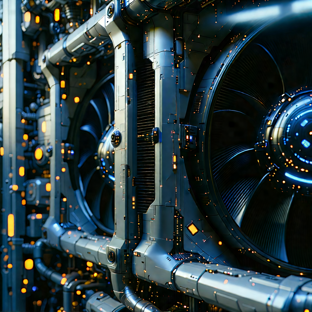 Close-up of cooling system