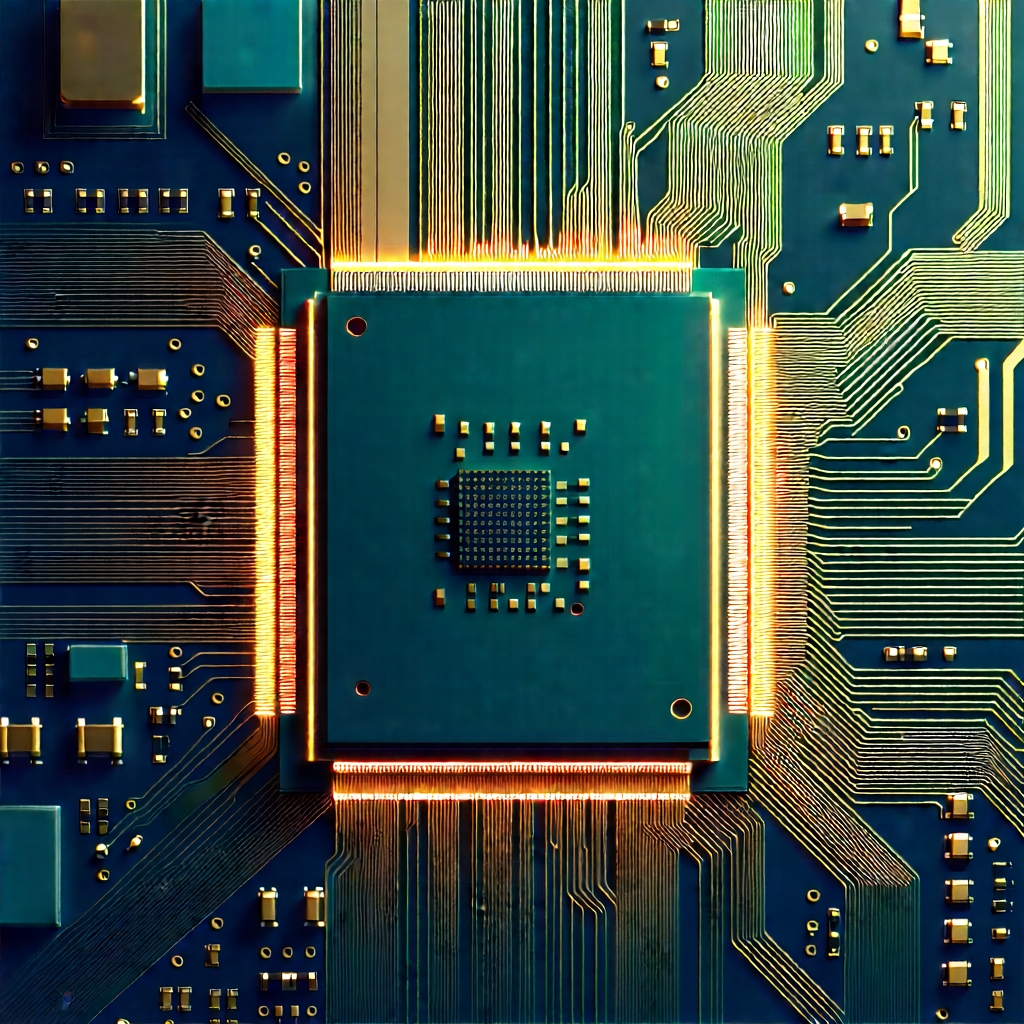 Close-up of microprocessor
