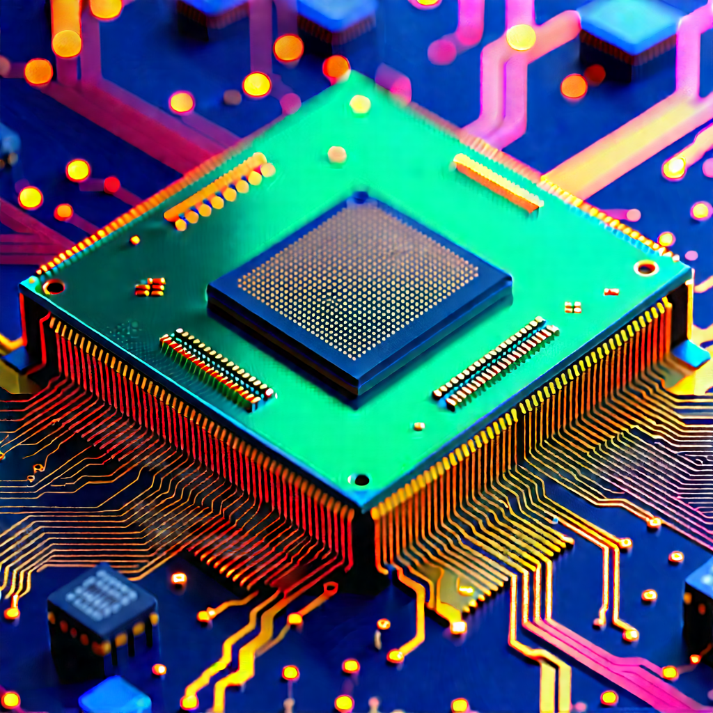 Close-up of microprocessor