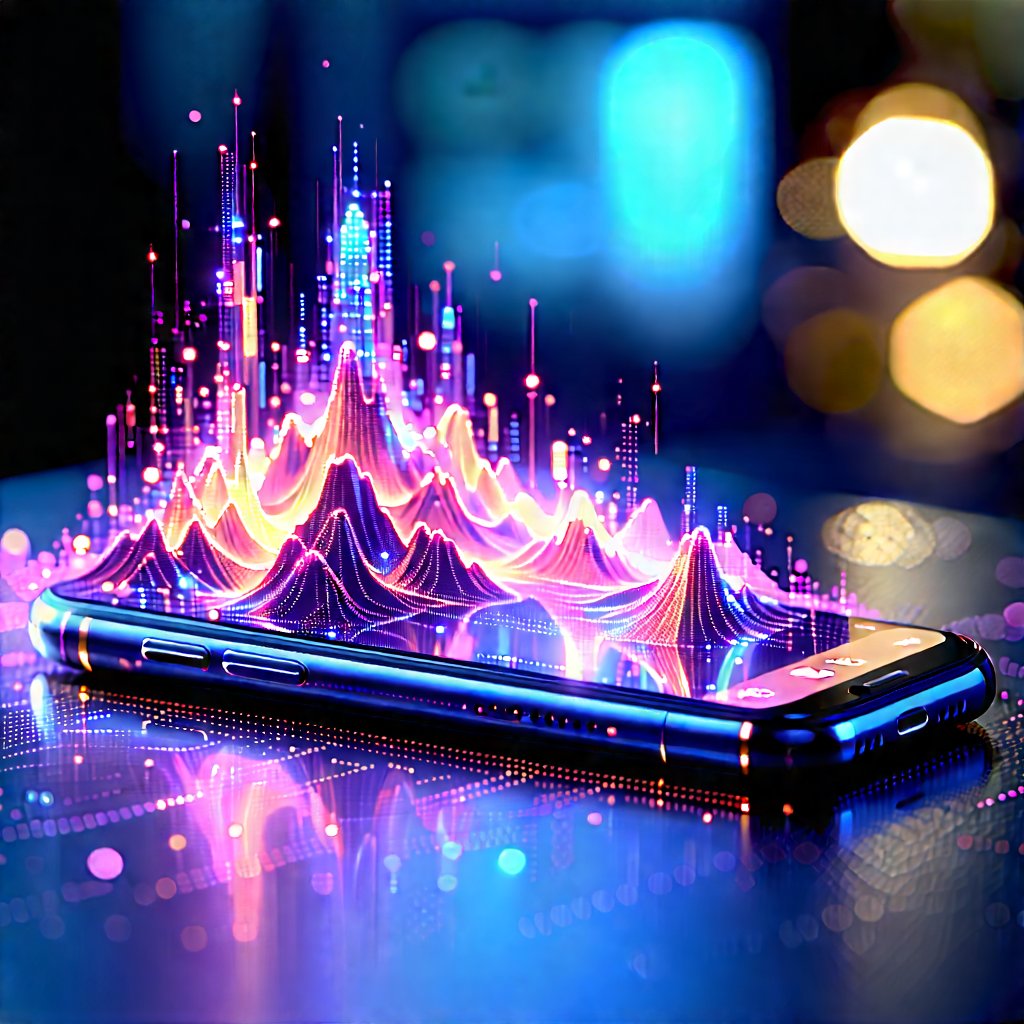 Smartphone With Data Visualization With Cell Phone