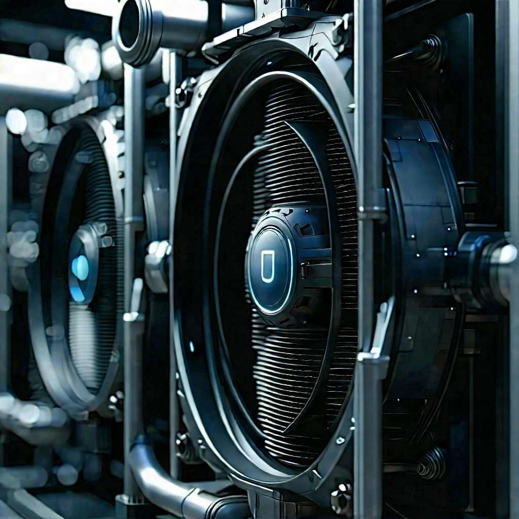 Close-up of cooling system