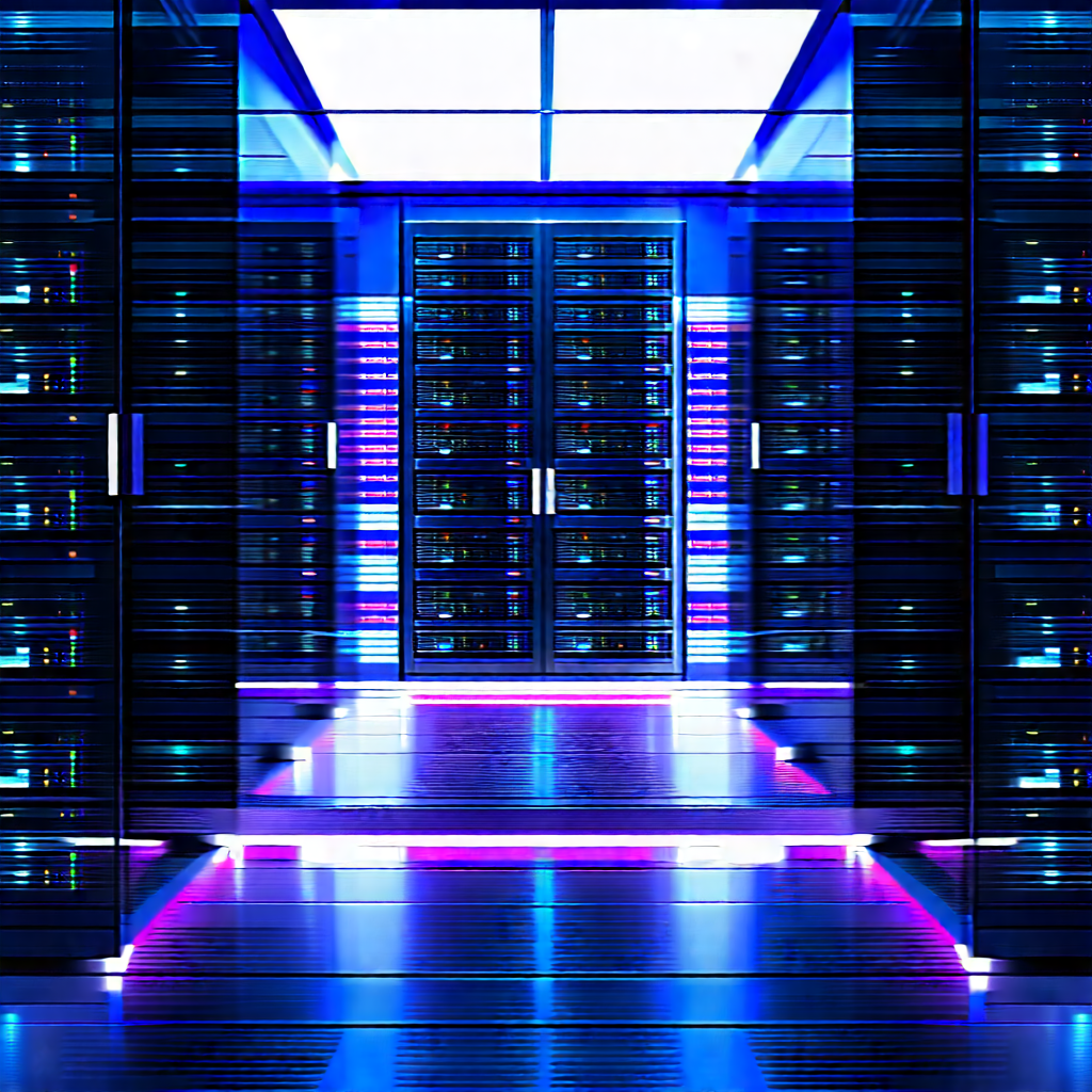 Futuristic Server Room With Image, There