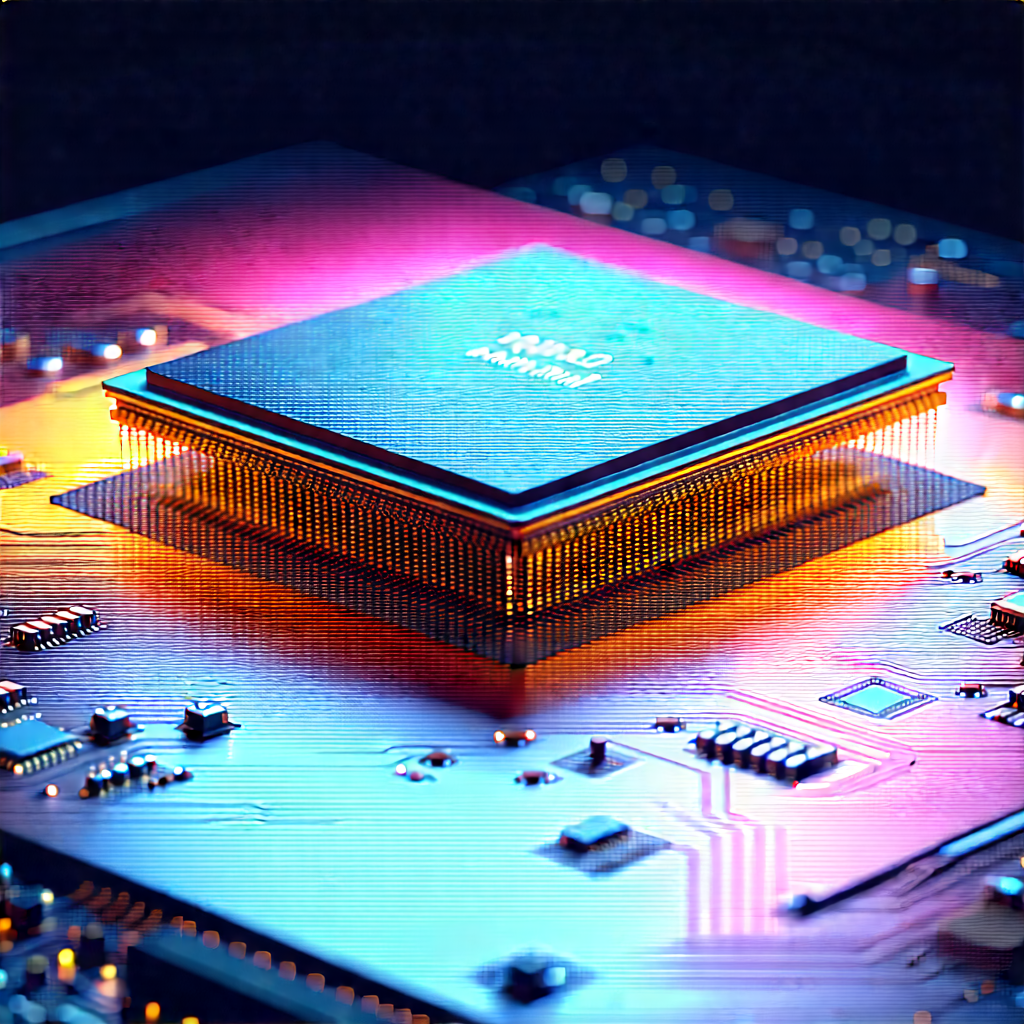 Close-up of microprocessor