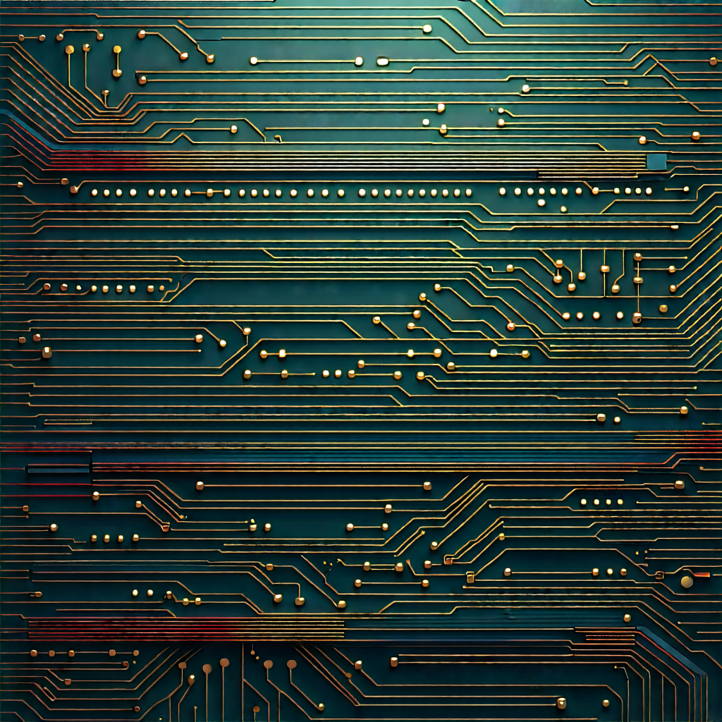 Close-up of electronic circuit