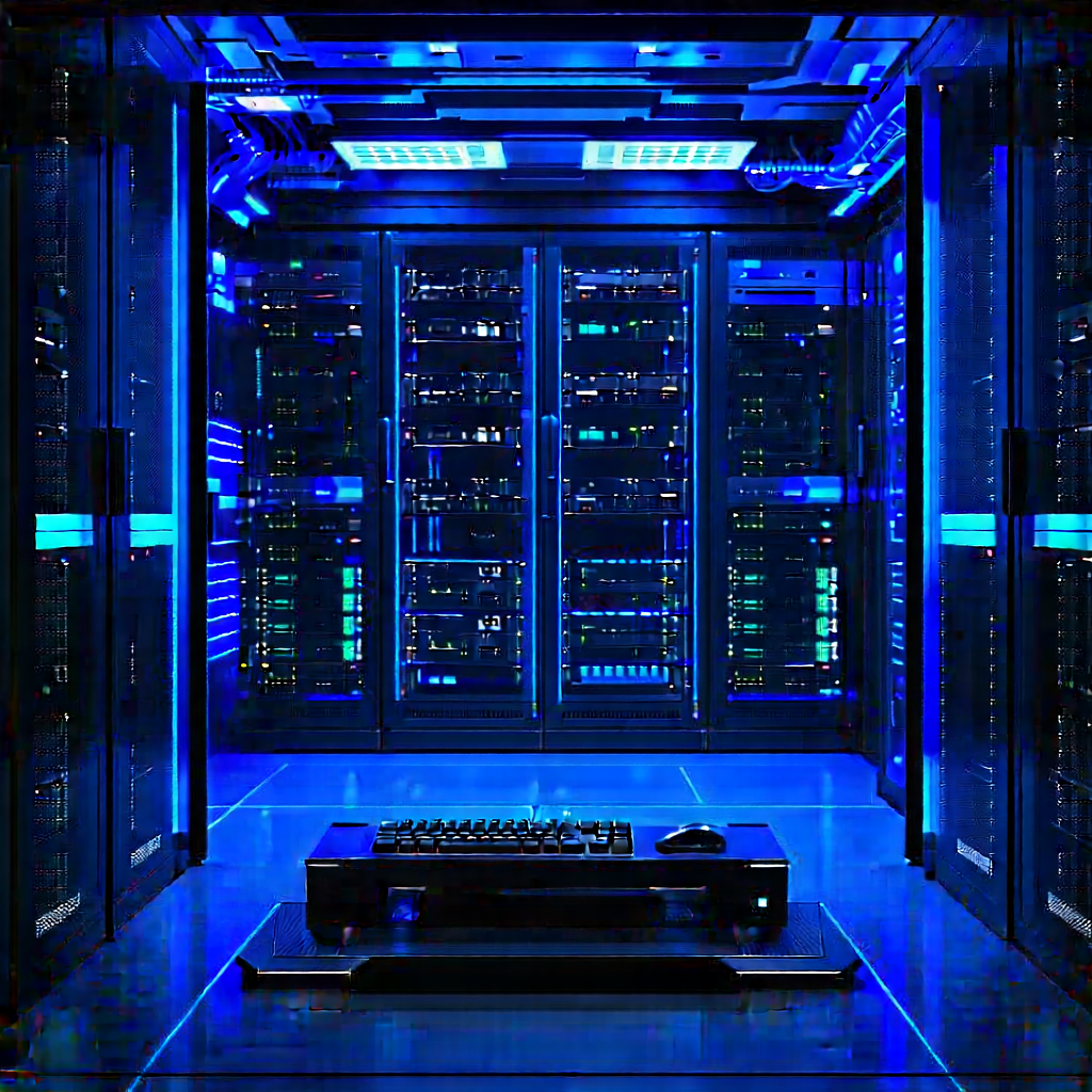 Futuristic Server Room With Image, There