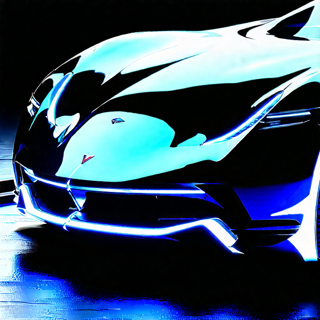 Innovative Electric Vehicle Design With Blue Sports