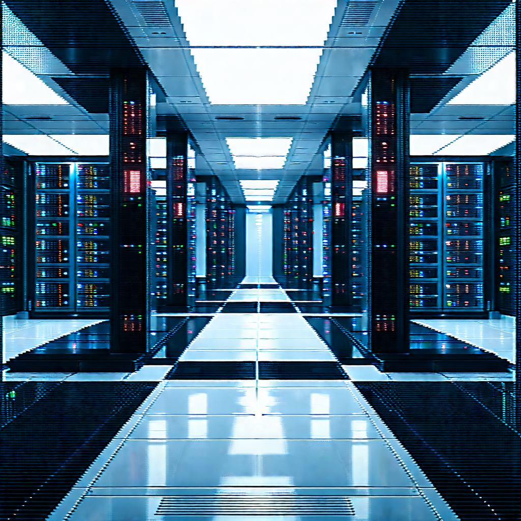 Futuristic Server Room With Image, There