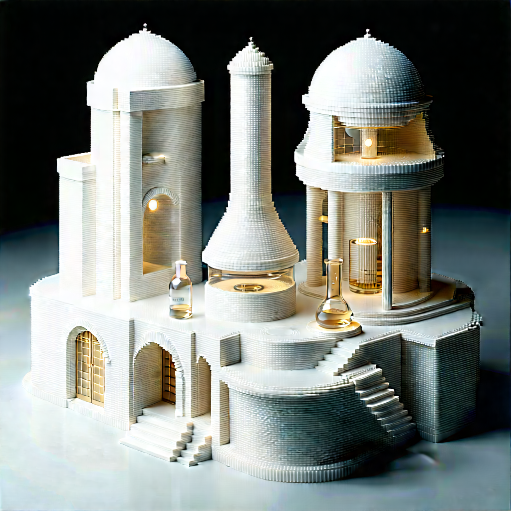 Futuristic research laboratory