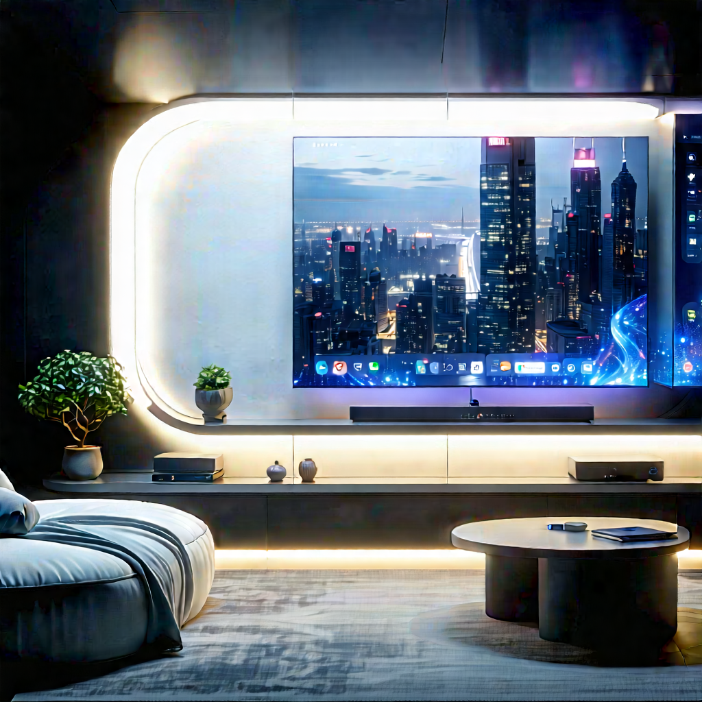 Futuristic Smart Home With Large Flat