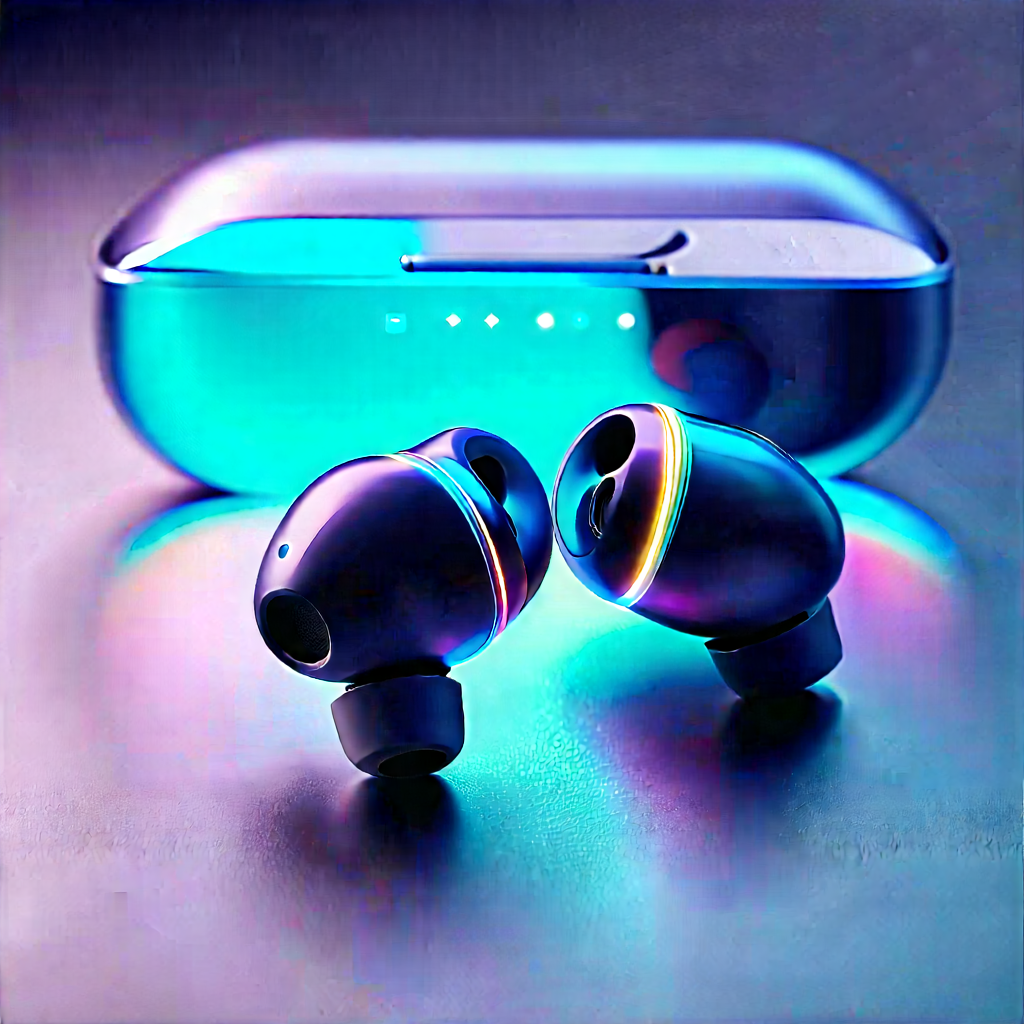 Wireless Earbuds With Holographic Display With Pair Earphones