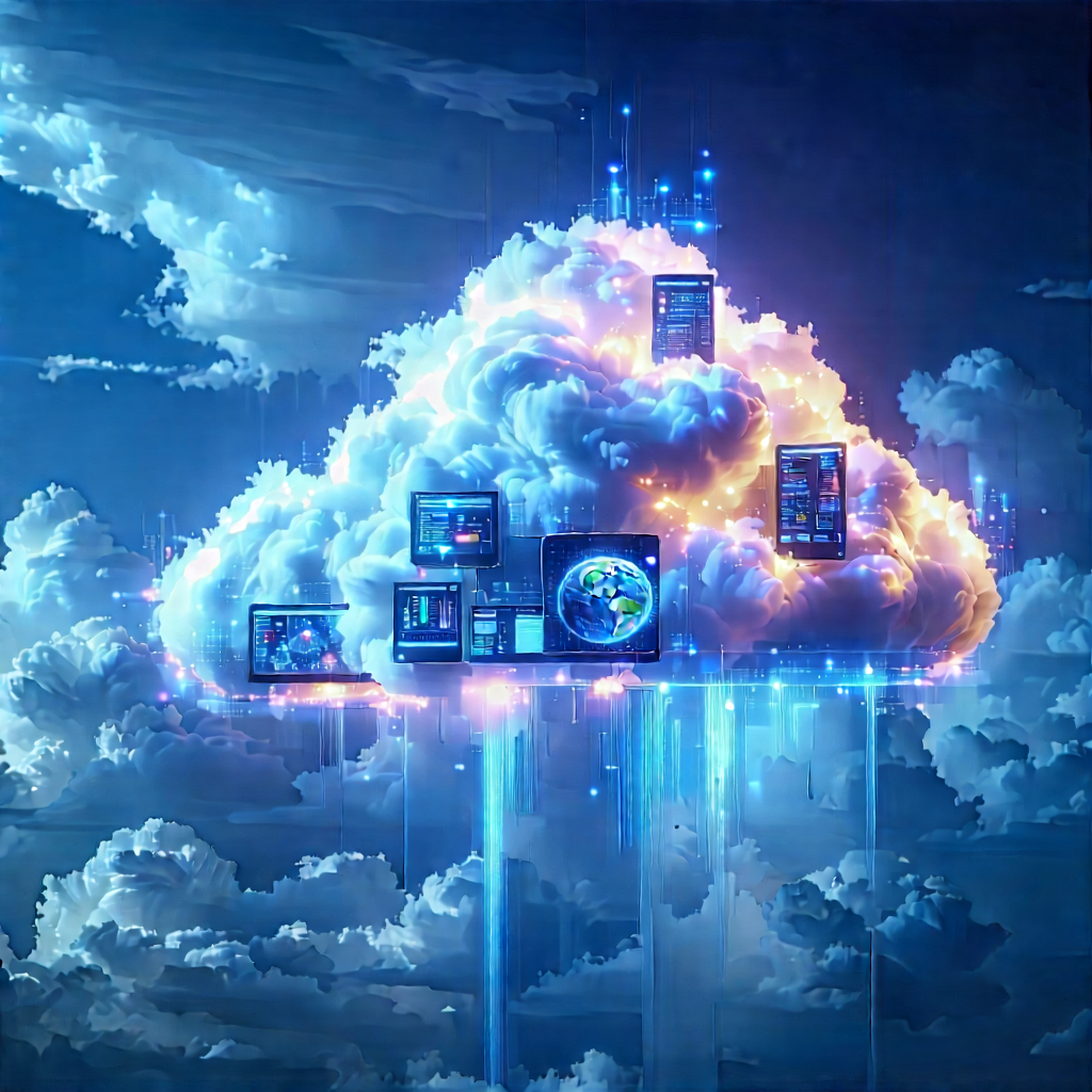 Cloud Computing Visualization With Image, There