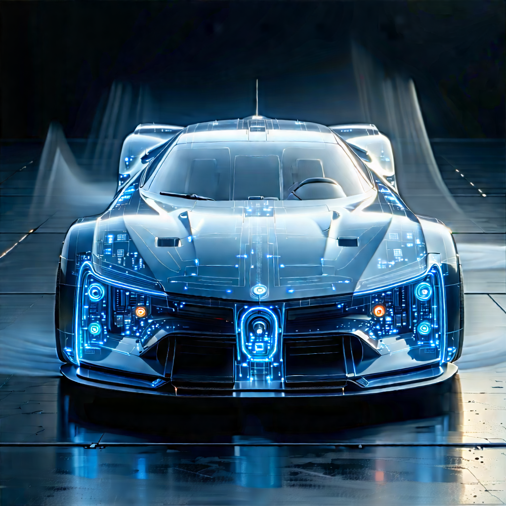 Automotive Technology In Research Center With Futuristic Shown