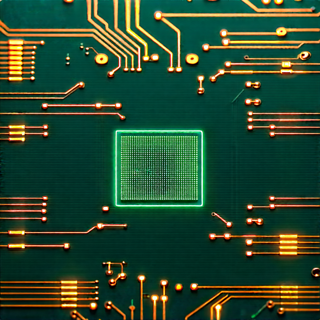 Close-up of microprocessor