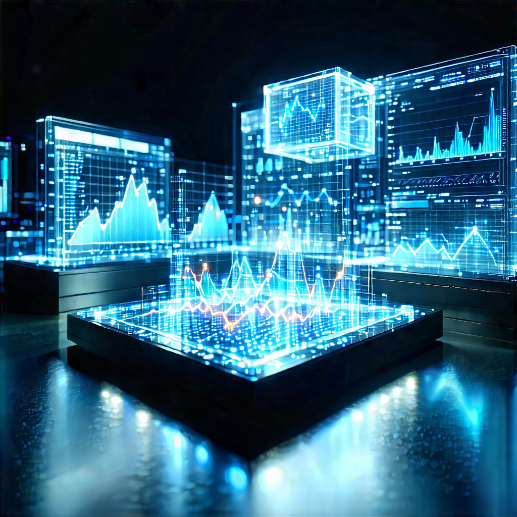 Financial Technology In Manufacturing Facility With Futuristic Display