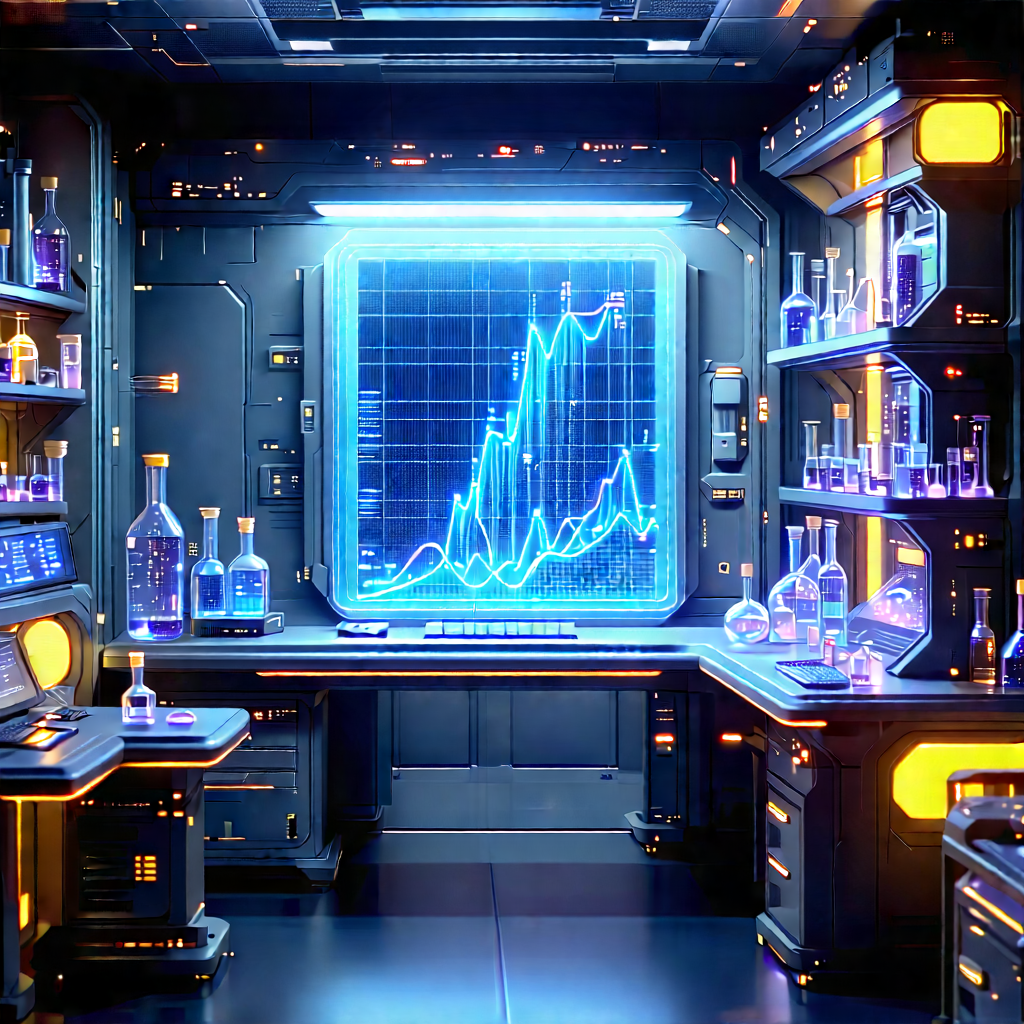(futuristic:1.15) Research Laboratory With Image, There