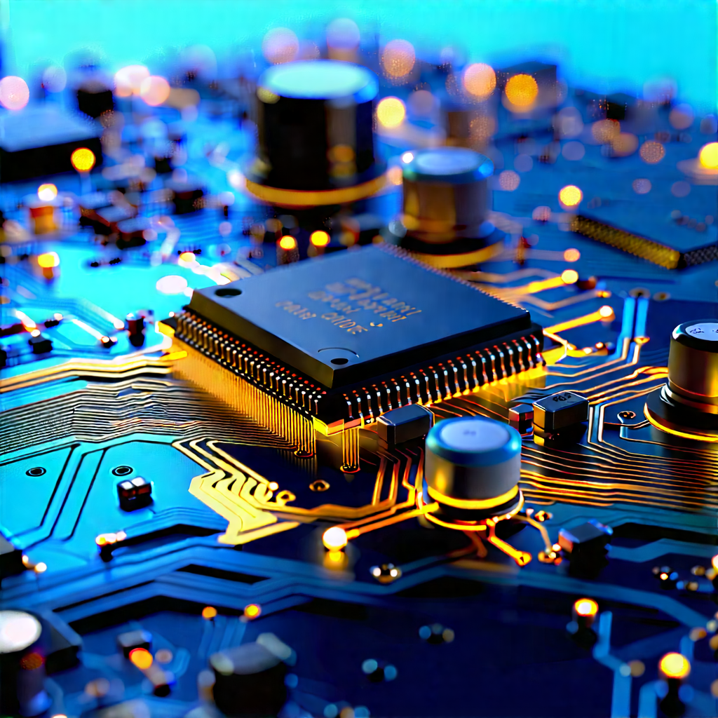 Close-up of electronic circuit