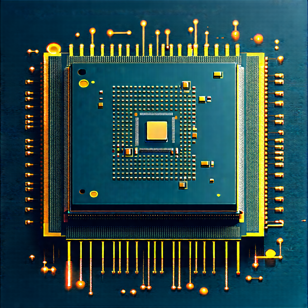 Close-up of microprocessor