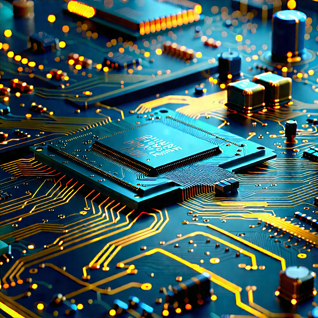 Close-up of electronic circuit