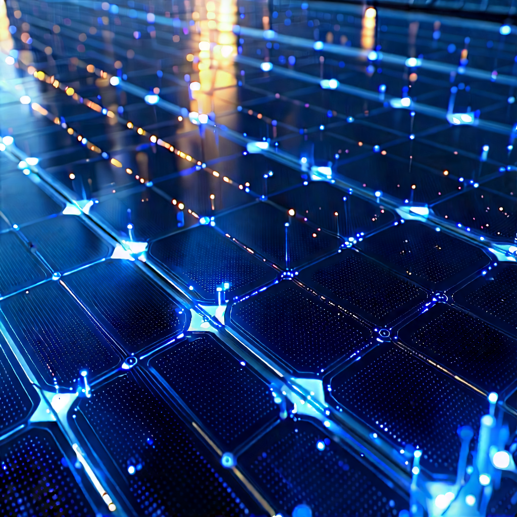 Solar panel with data streams