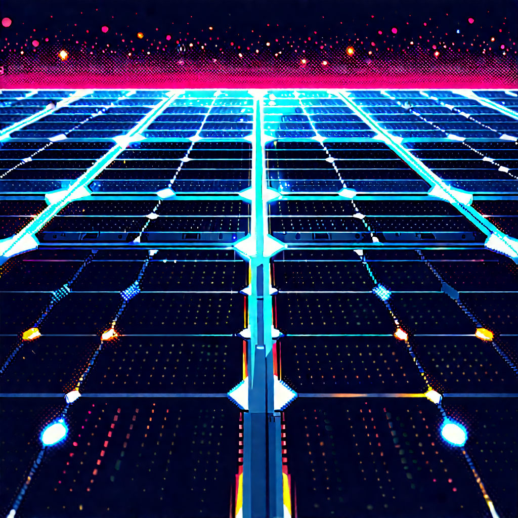 Solar panel with data streams